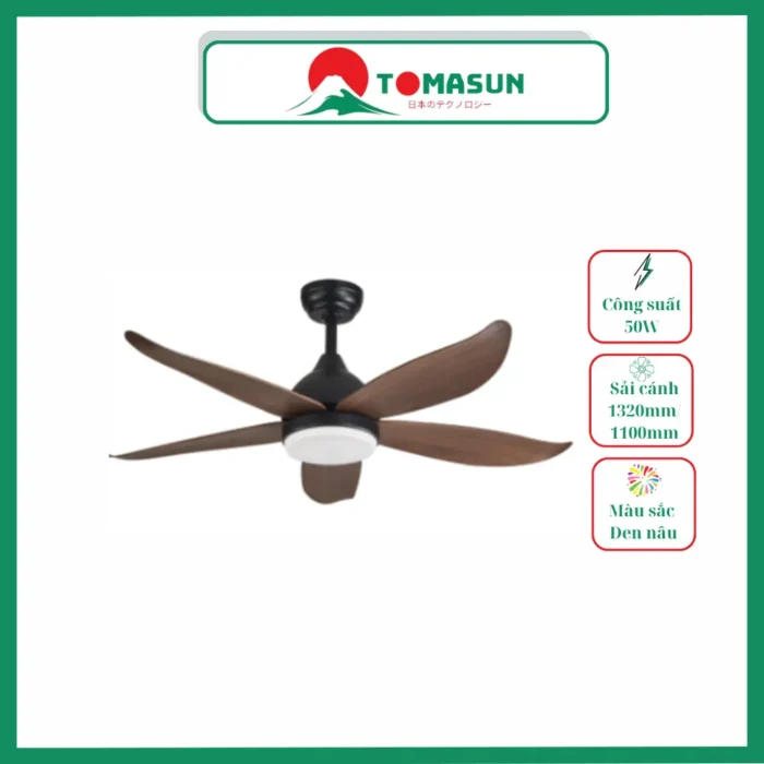 Quạt trần đèn TOMASUN TMS-8805-NMA