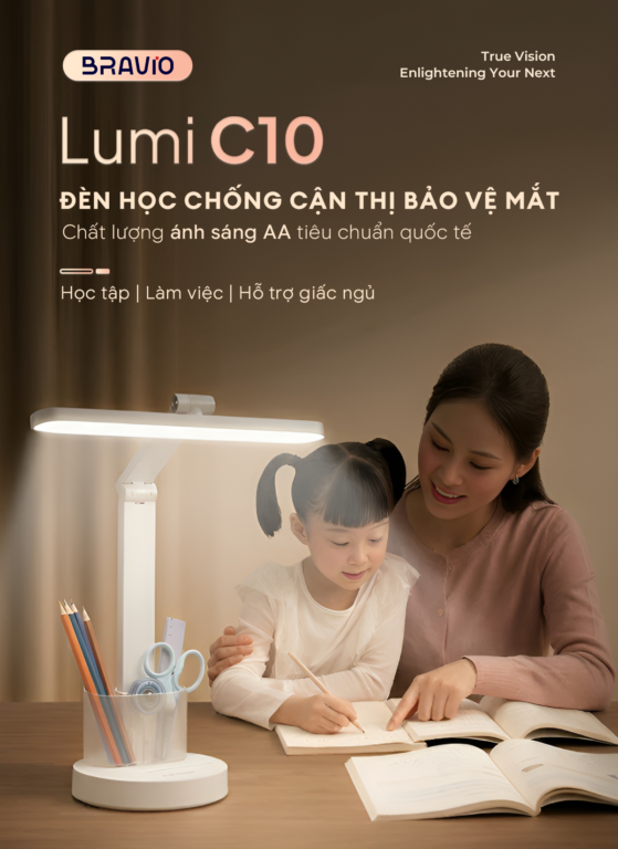 Combo đèn led để bàn Bravio LumiC10 – Combo A