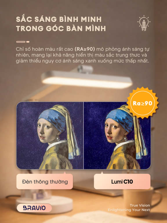 Combo đèn led để bàn Bravio LumiC10 – Combo A