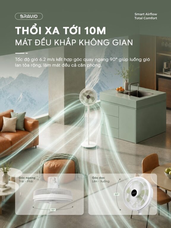 Quạt cây DC Bravio Windy A10