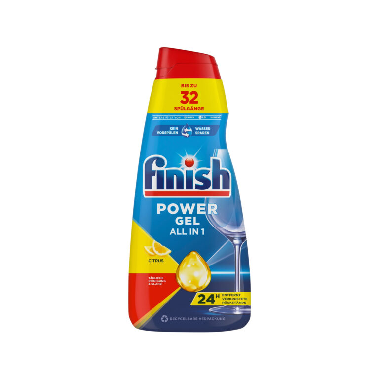 Gel rửa bát Finish Power All in 1 chai 650ml hương chanh (Lemon)