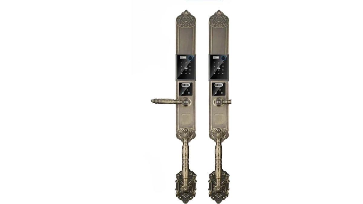 Khóa điện tử Hyundai đại sảnh HY-SLC8820 Bronze A gồm hai thân khóa trong và ngoài