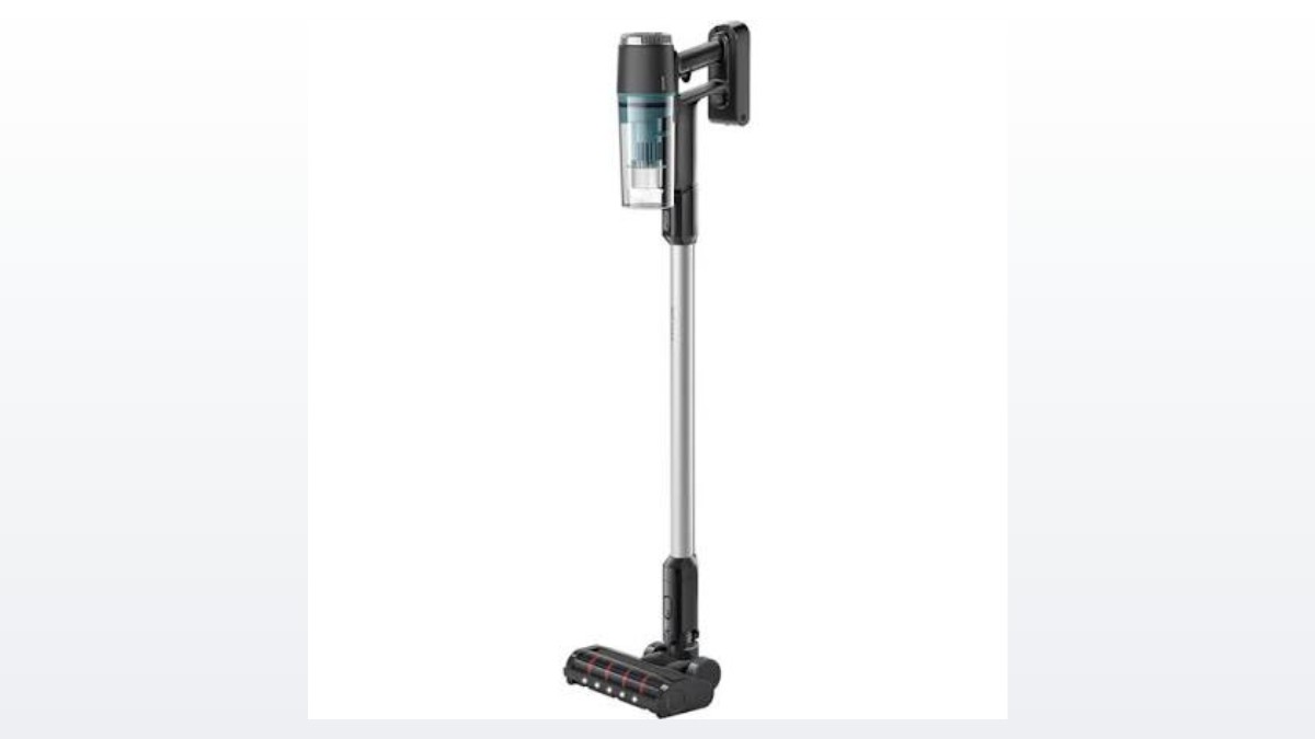 Máy hút bụi không dây Philips XC3131/01 thân đen bạc, dựng đứng cùng chân đế