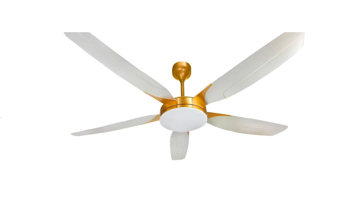 Quạt trần đèn TOMASUN TMS-F5T cánh ABS màu trắng, sải cánh 1520mm, động cơ DC 65W
